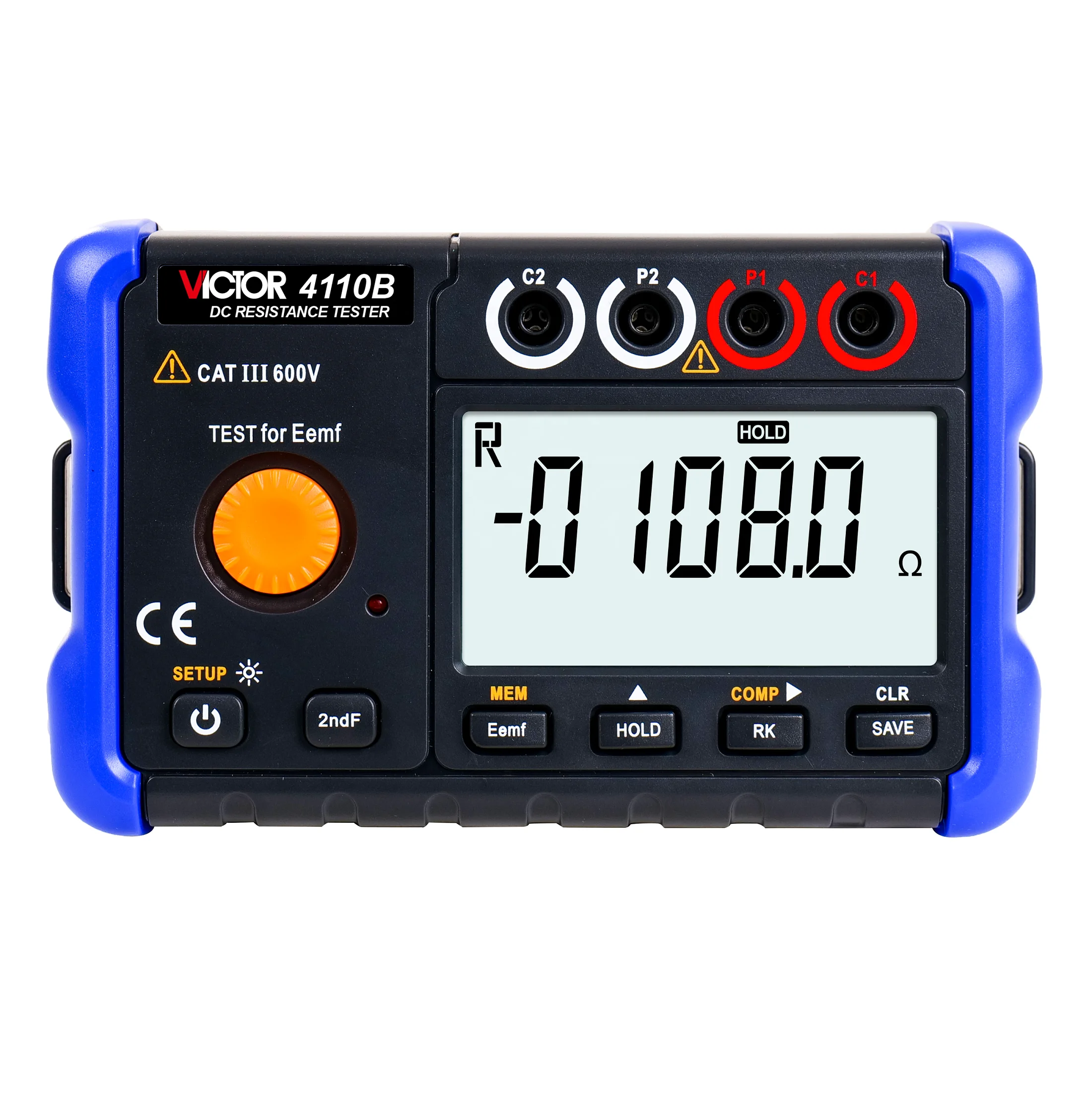 

VICTOR 4110B DC Low Resistance Tester Segment LCD Dual Display Measurement Range 0.000m Ohm-300.0kohm