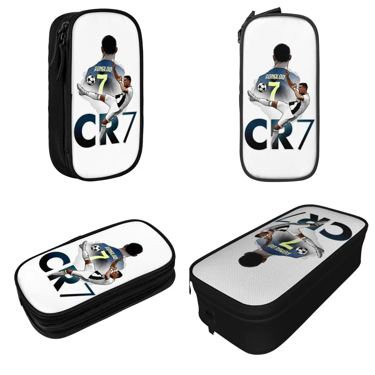 CR7 Football Soccer Accessories Pencil Case Large-capacity For School Ronaldos Pencilcase Perfect Gifts