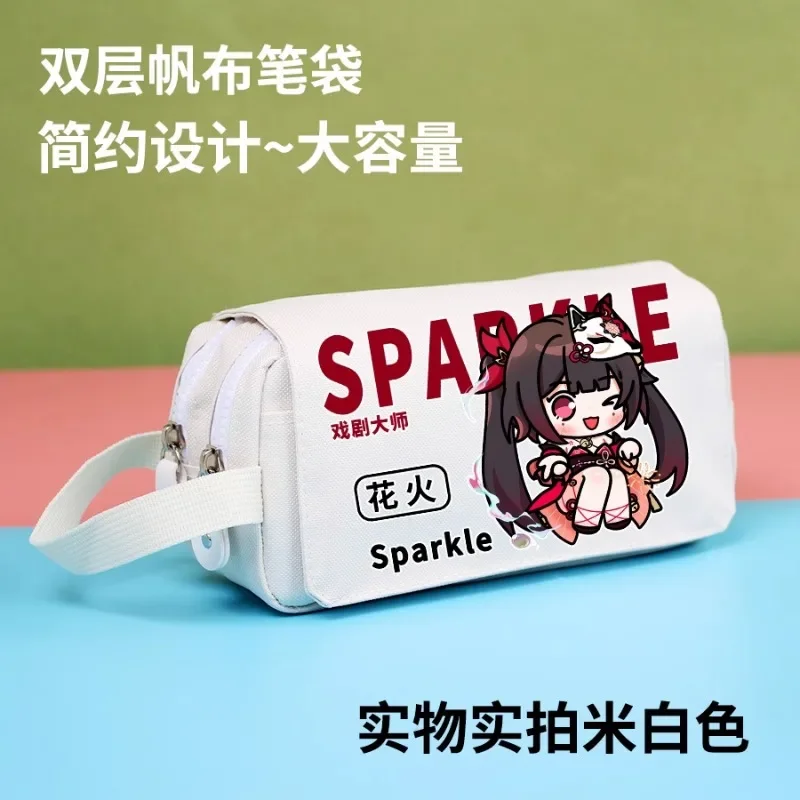 Game Honkai: Star Rail Cos Acheron Robin Aventurine Sparkle Etc. Simple Large Capacity New Pencil Case Gift