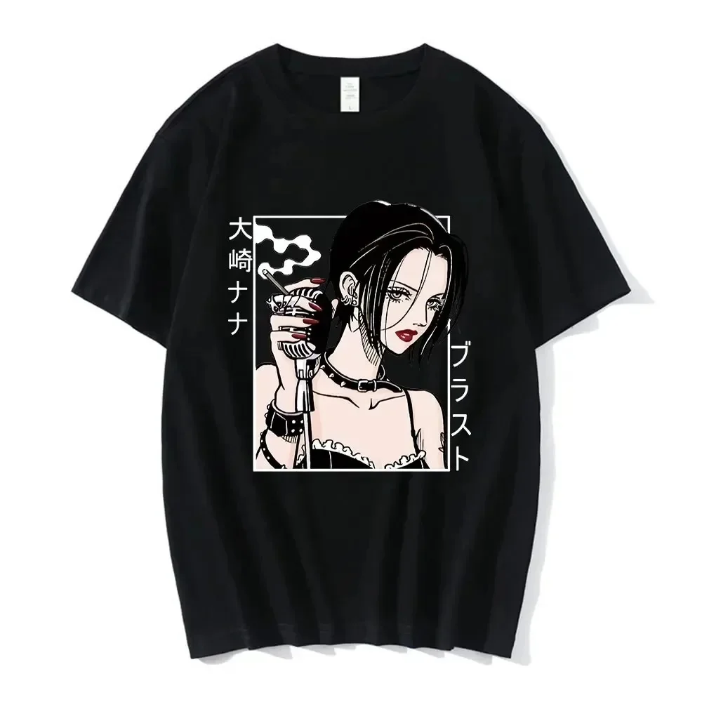 Nana Osaki Shirt Cotton High Quality male Colorful streetwear hip hop graphic tshirt Pastel Gothic korean clothes Y2k Vintage