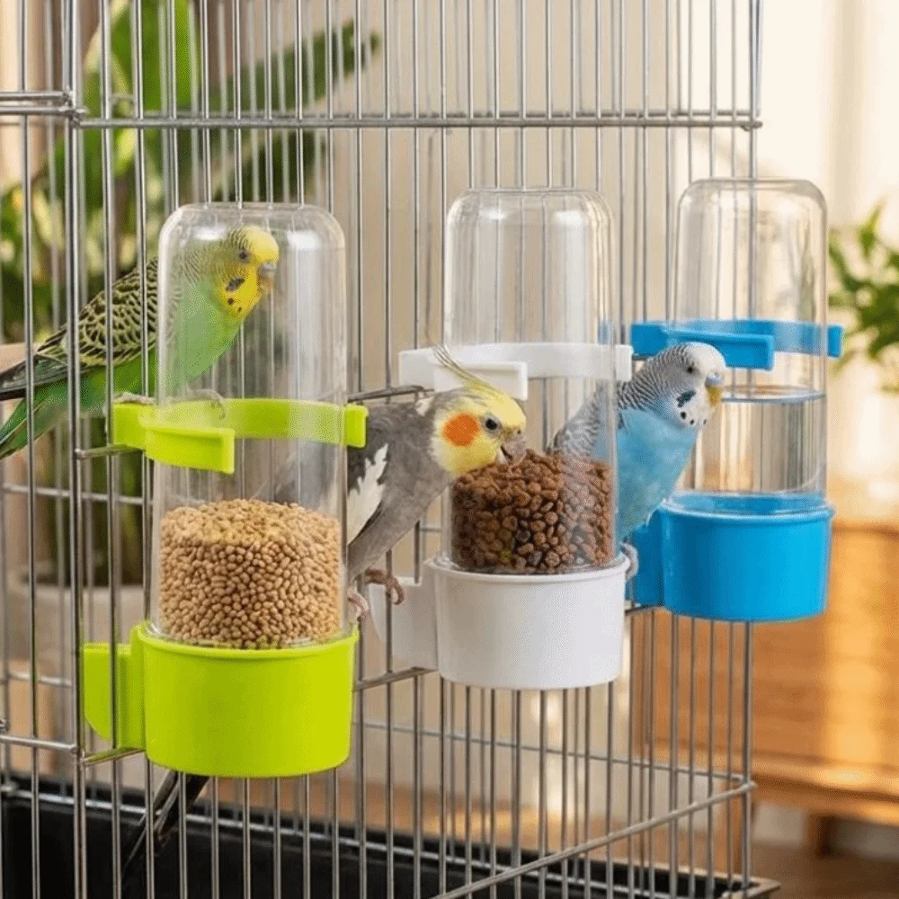 

240ML Capacity Automatic Bird Feeder Plastic Leak-Proof Bird Water Dispenser Detachable Base Hummingbird Feeder