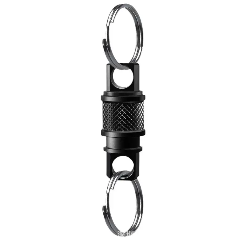 1 Stück Outdoor EDC-Werkzeug, Doppelkopf-Schnellverschluss-Schnalle, Schlüsselanhänger aus Titanlegierung, abnehmbare, tragbare Bergsteiger-Schnalle – Detail 8