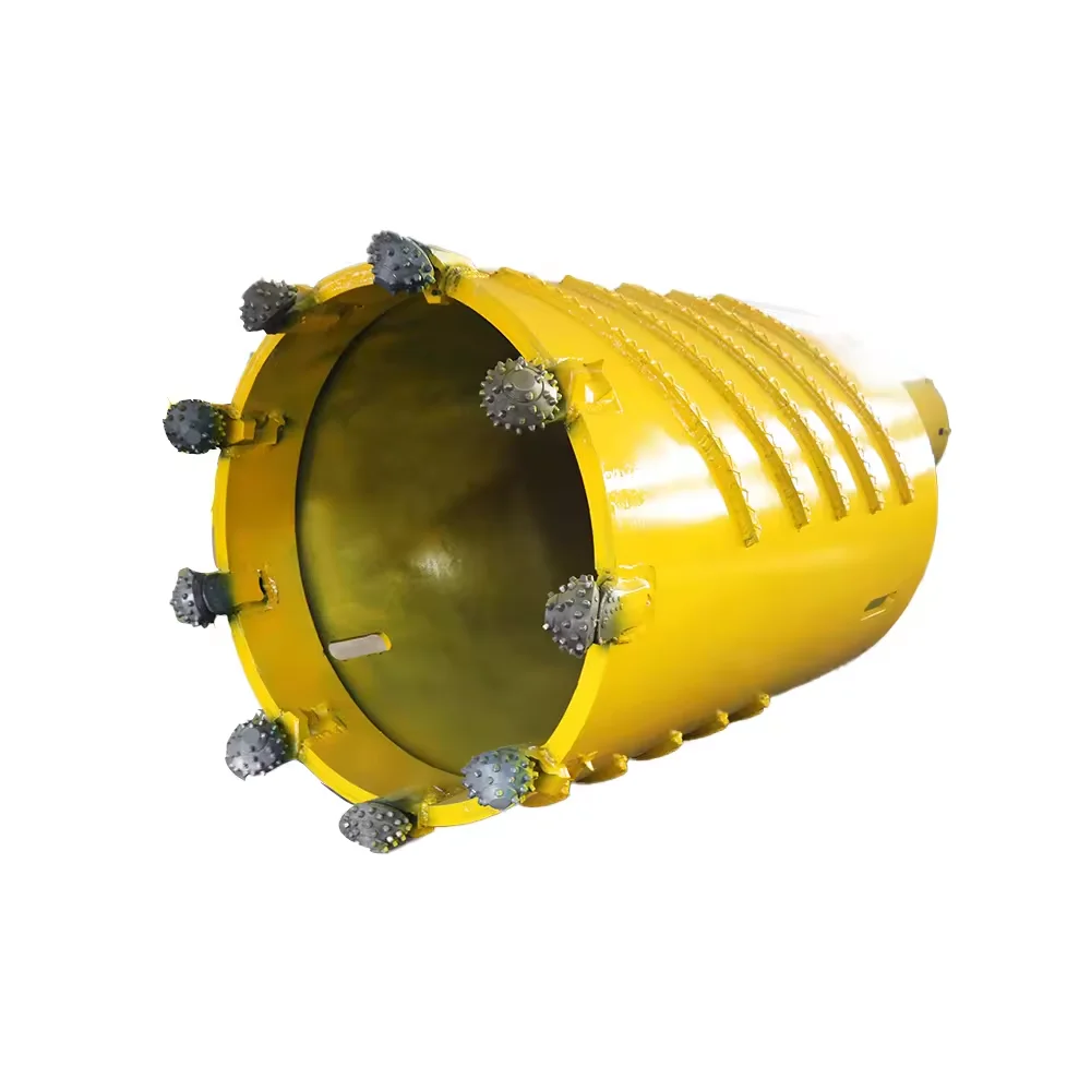 High quality TYSIM bucket drill core barrel with roller drill bit for stacking rock formations in new conditions