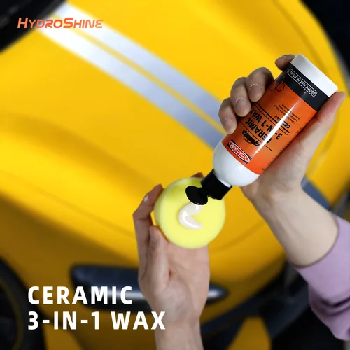 Hydroshine-cera 3 en 1 de cerámica para eliminar marcas de remolino, antiarañazos, oxidación de óxido, cuidado de pintura, pulido, reparación de carnauba, protección limpia