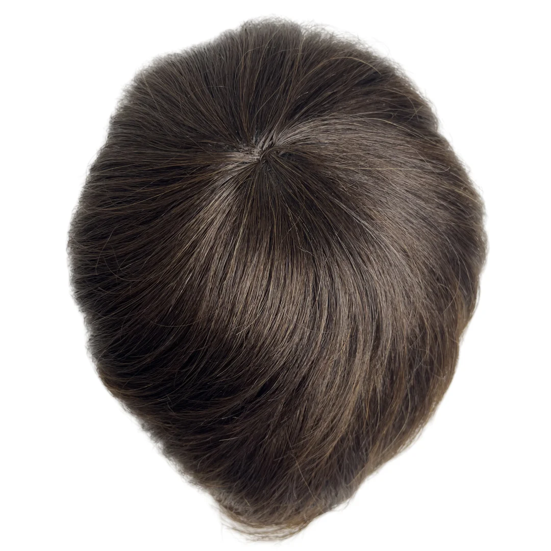 วิกผมชายแบบคลิปหนีบ ผมแท้สำหรับผู้ชาย ท็อปเปอร์ธรรมชาติสำหรับปิดผมบาง ปิดผมร่วง