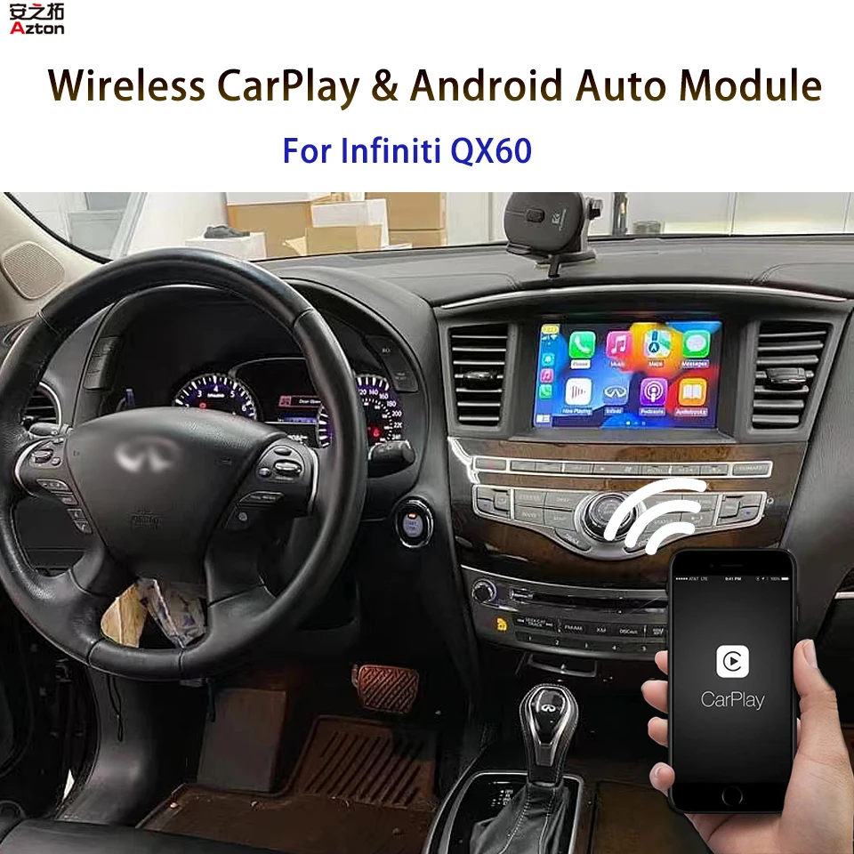 

QX60 CarPlay Upgrade Interface for Infiniti Apple Car Play Airplay Android Auto Module Factory Stereo Retrofit