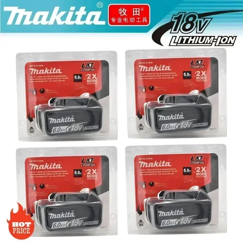 

100% Original Makita 18V 6.0Ah Rechargeable Battery for Makita 18V BL1840 BL1840B BL1850 BL1850B BL1830 BL1830B Power Tools