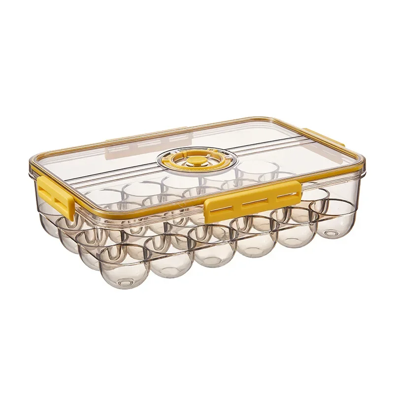 Egg Storage Box for Refrigerator, Fresh-Keeping Box, Kitchen Finishing Artifact, Duck Egg Box, Sealed, Dust-proof