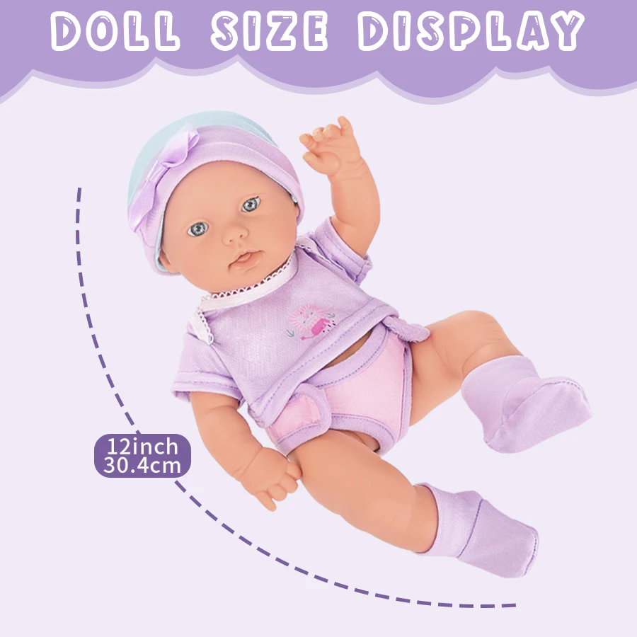 12 cali/30 cm Reborn Doll piżama z krótkim rękawem kapelusz na buty kombinezony laleczka bobas realistyczne Reborn lalki amerykańskie lalki dla dziewczynek prezenty