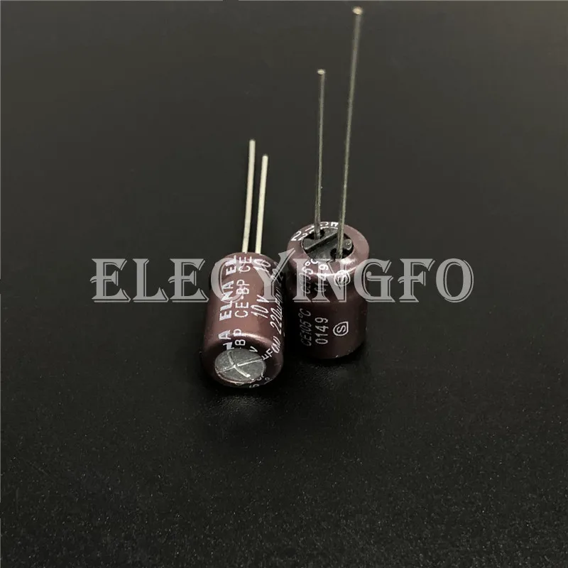 10pcs/100pcs 220uF 10V ELNA CE-BP 8x11.5mm 10V220uF Bipolar Audio Capacitor HIFI DIY 10V220 uF