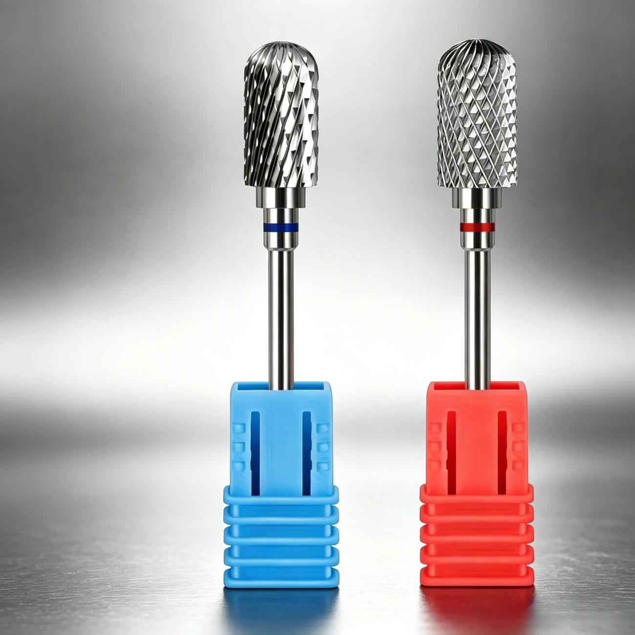 2pcs Set of Tungsten Carbide Nail Drill Bits, 3/32 Inch Shank Diameter for Grinding Thick Nails And Removing Gel Polish