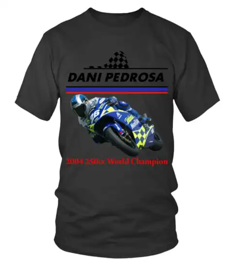 Round neck printed T-shirt suitable for both men and women - RD80-015-WT Dani Pedrosa