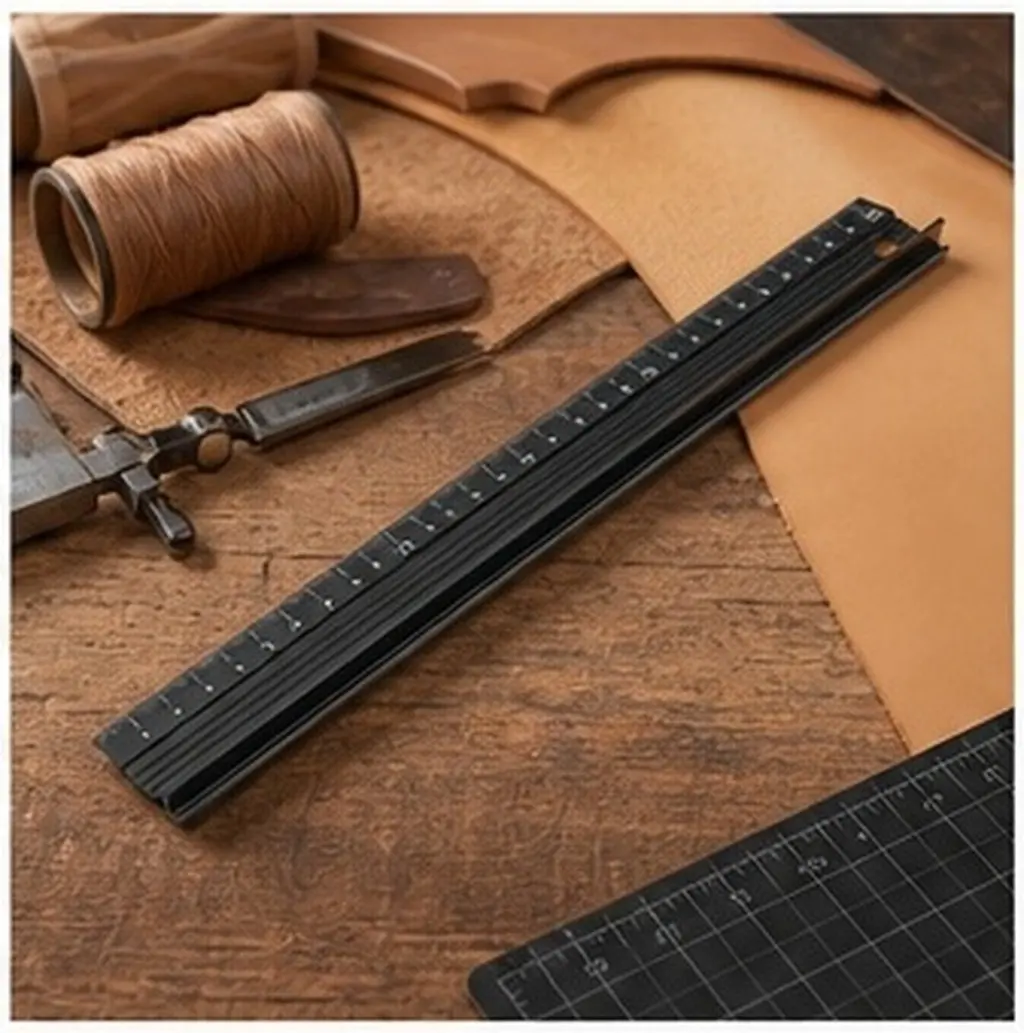 Metal Drafting Ruler L Shape Precision Measuring Tool for Sewing Quilting Tailoring Craft Woodworking Seam Allowance