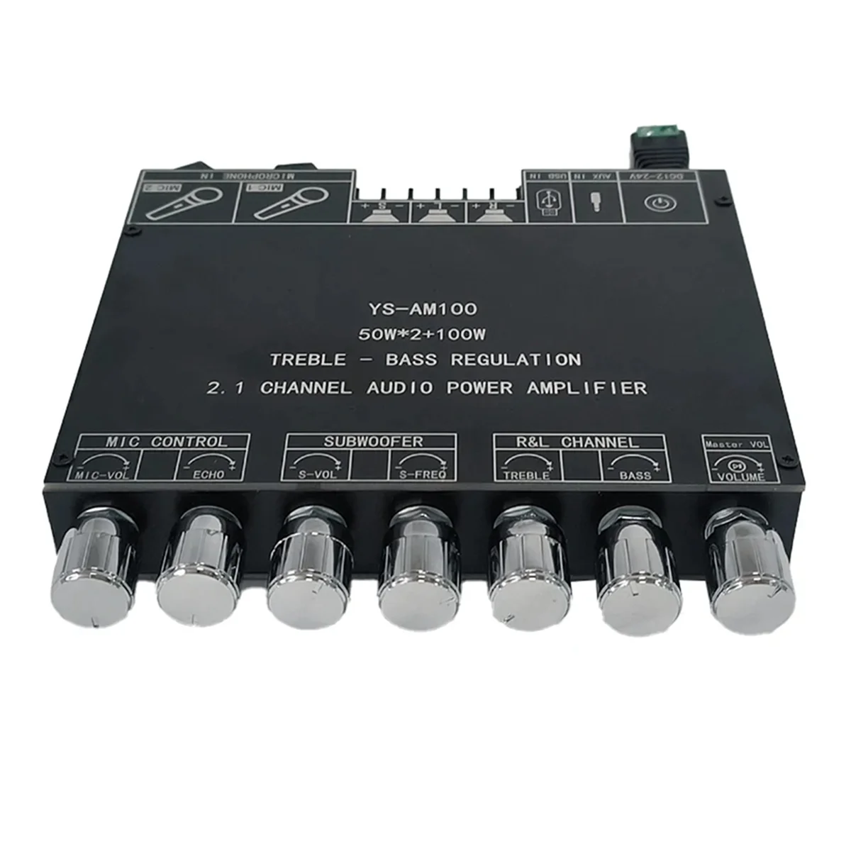 YS-AM100 KTV High Power Bluetooth Amplifier Board Microphone Sound All-In-One 2.1 Channel TPA3116D2 Amplifier