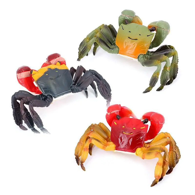 Simulated marine animal solid model hairy hairy crab children's early education cognitive toy ornament gift