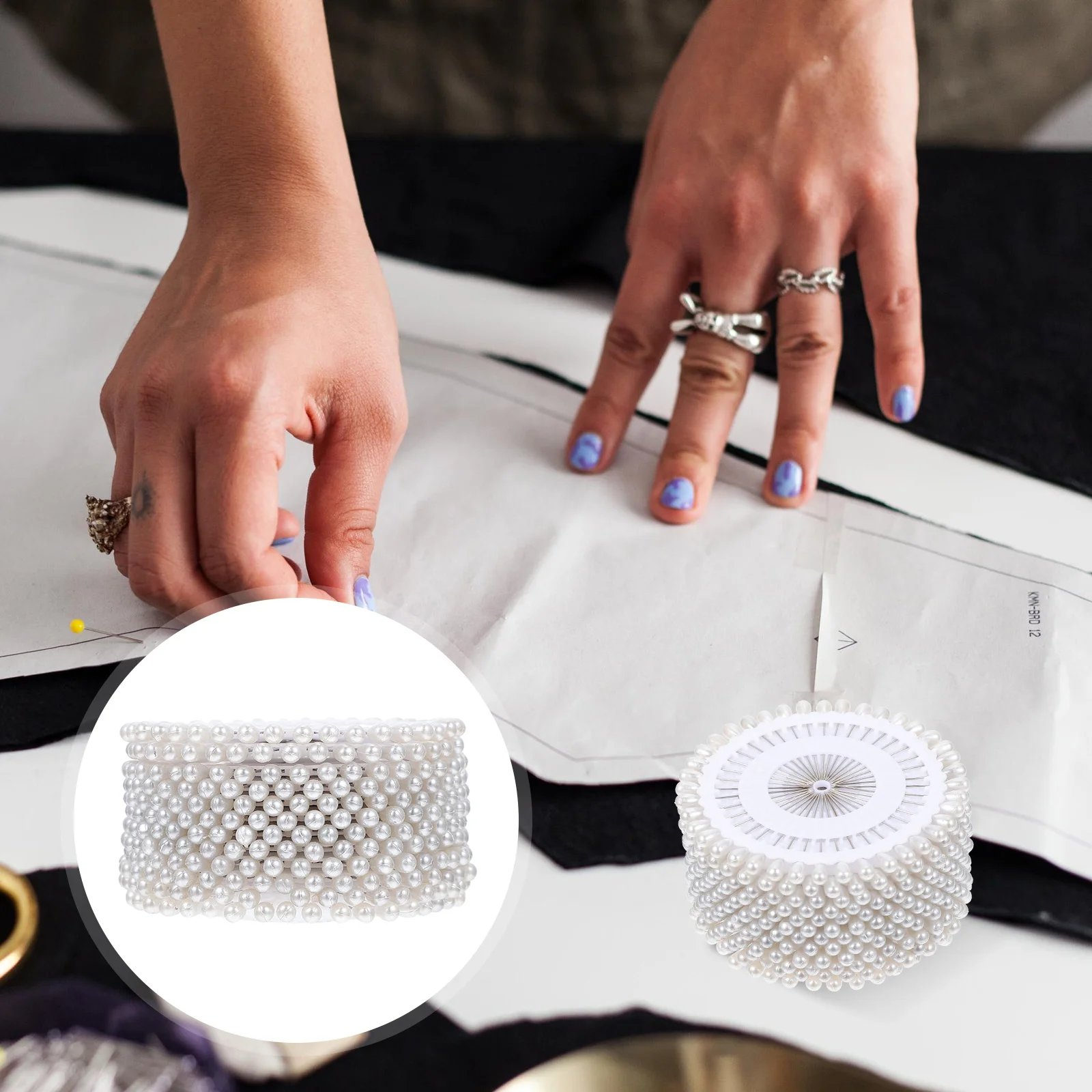 

480Pcs Pearl Head Pin Strong Iron Base Plastic Pearl Smooth Slide for Flower Fabric Wedding Bouquet Valentine Corsage Decoration