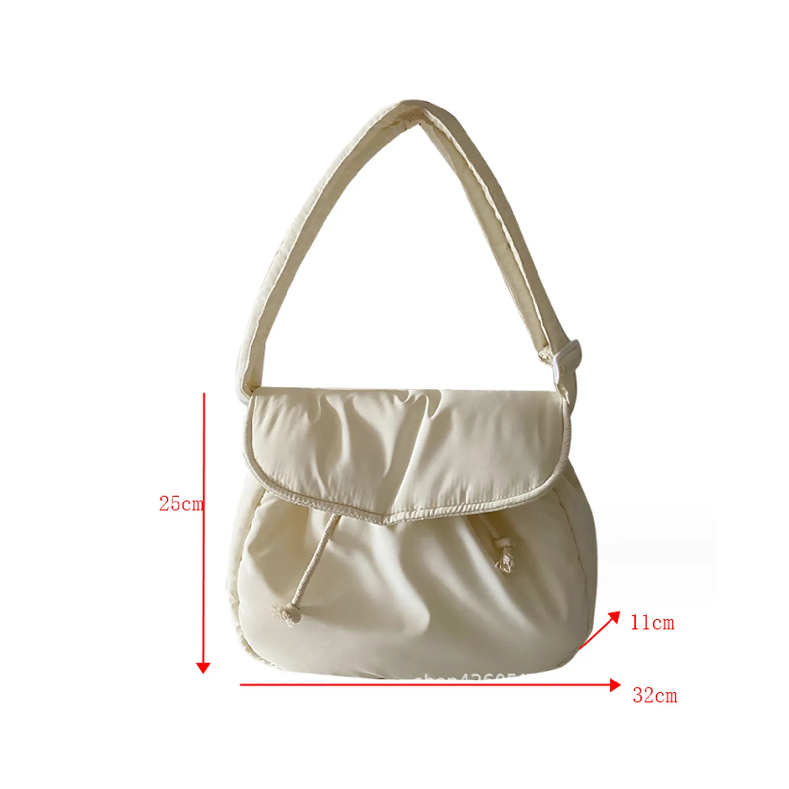 2023 Simple Soft Cotton Women\'s Casual Crossbody White Large Capacity Messenger Purse Student Bag Lady Fashion Bags Shoulder Bag