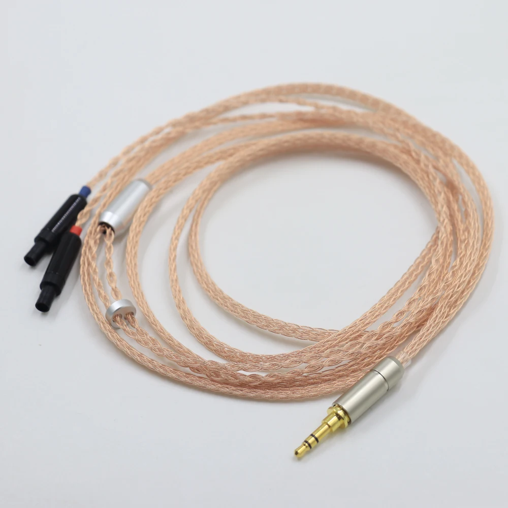 16 Cores 99.99% PCOCC Single Crystal Copper Earphone Cable For Sennheiser HD800 HD800s HD820s HD820 Dharma D1000