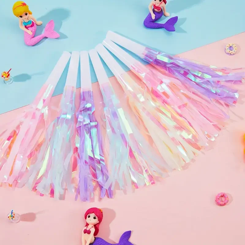 

24Pcs Mermaid Party Blowout Whistles Noise Maker Kids Birthday Party Favors Pinata Filler Toys Christmas Wedding Gift for Guests