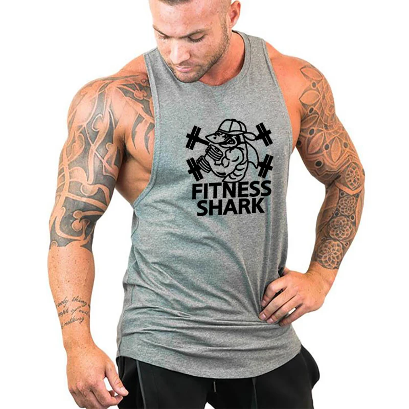 Basic Cotton Running Fitness Vests For Men Bodybuilding Gym Sleeveless Tanks Workout T-Shirts Muscle Jogger Casual Stringer Tops