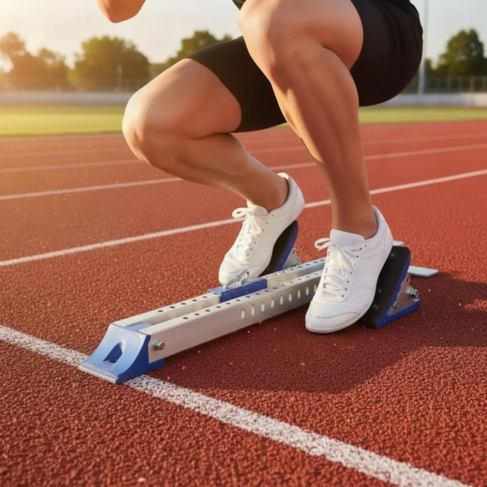 Professional Track Lane Marker Sprinting Starting Block Adjustable Design for Athletics Stance Training