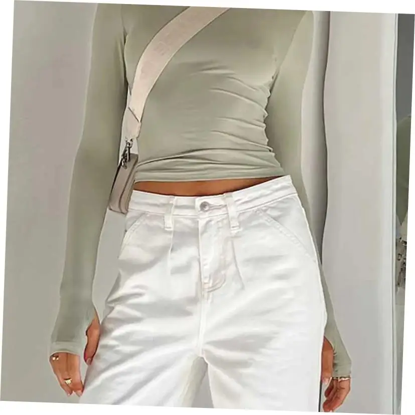 

Женская футболка Faion Long Sve Crew Ne Slim Fit, размер L, повседневный топ для женщин