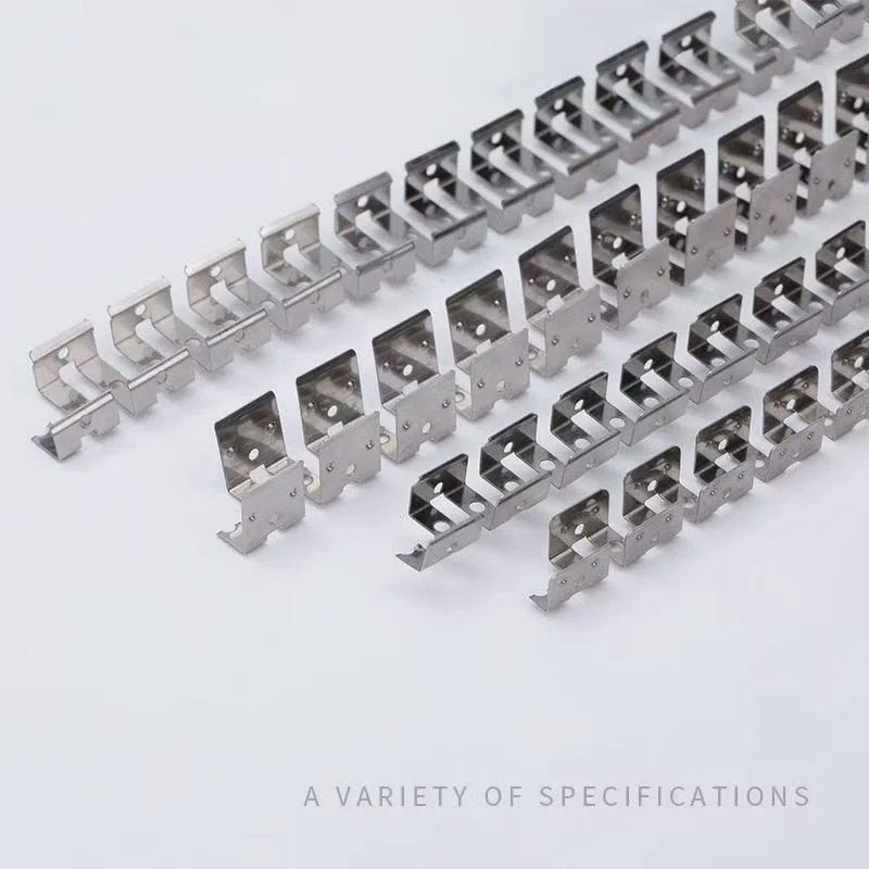 1M LED Neon Silicone Tube Stainless Steel Linked Fixing Keel Clips Bendable Linear Light Mounting Brackets for Various Shapes