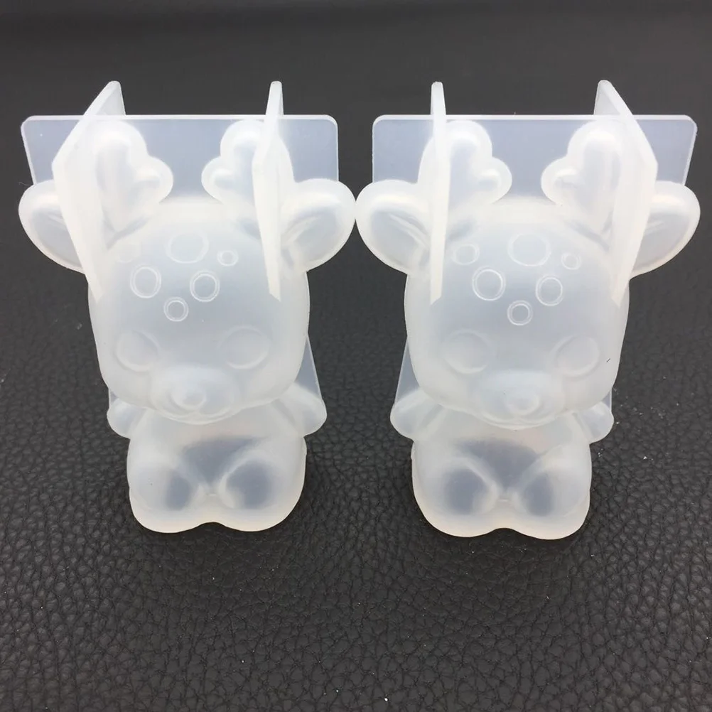 1 قطعة قالب الايبوكسي الغزلان لتقوم بها بنفسك الحرفية هدية النمط الإبداعي غير لاصق سهلة التنظيف القابلة لإعادة التدوير تصميم لطيف قالب الايبوكسي قوالب الكرتون