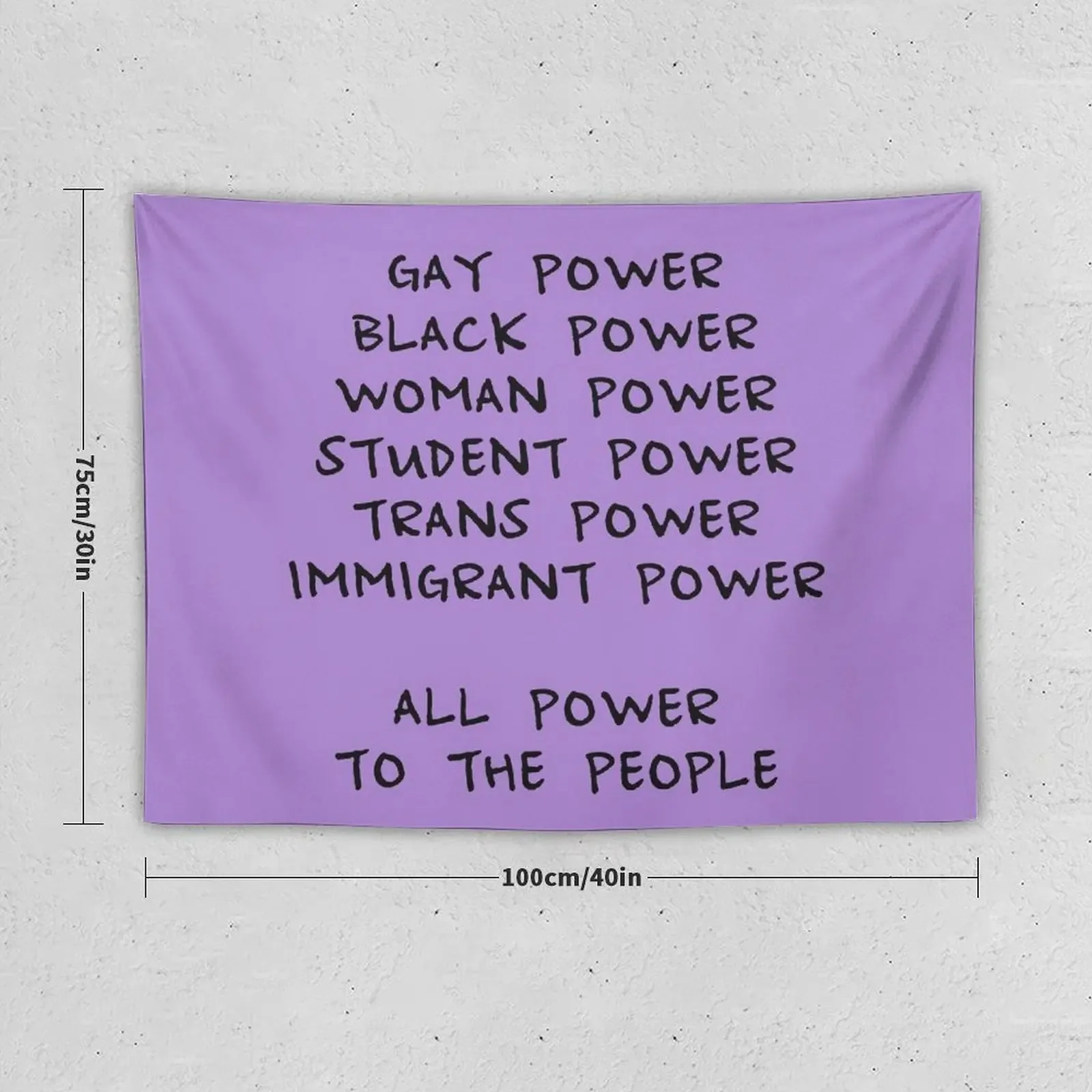 Gay Power, Black Power, Woman power, Student Trans Immigrant power Tapestry Nordic Home Decor Outdoor Decoration Tapestry