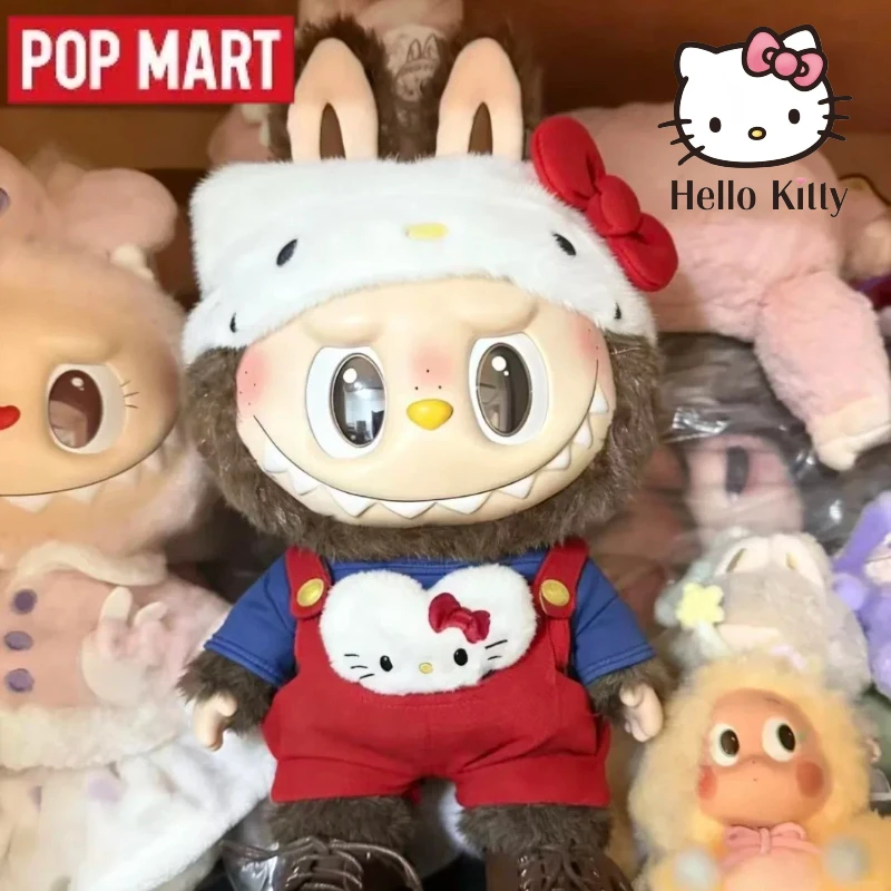 

POPMART Genuine 38cm The Monsters Labubu Hello Kitty Cartoon Figure Kawaii Vinyl Plush Doll Collectible Toys Girl Birthday Gifts