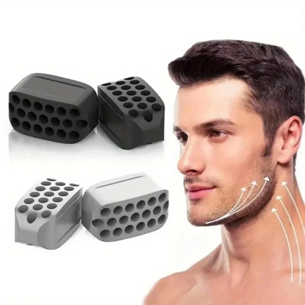 Silicone Jaw Exerciser Facial Toner & Lower Jawline Fitness Ball Neck Toning Equipment Facial Beauty Tool Double Chin Exerciser