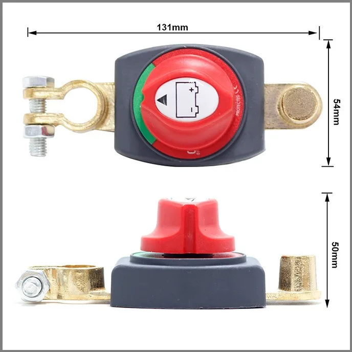 

12V-48V Brass Battery Terminal Disconnect Switch High Current Power Switch for Auto Modification