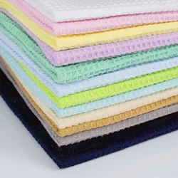 Solid Color Waffle Check Polyester Cotton Knitted Fabric For Sew Sofa Blanket Pillowcase Cushion Towel Craft Materials DIY Cloth