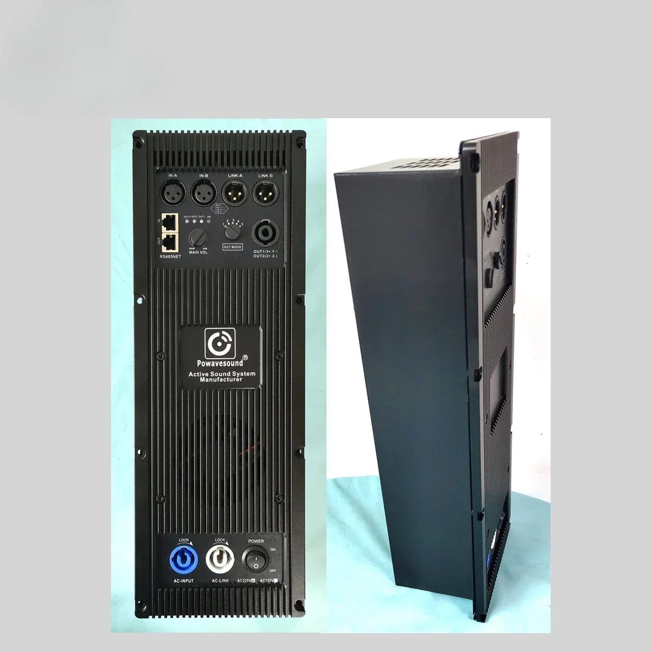 

Professional active line array speaker amplifier board 2CH 3-way bi-amp output d class amplifier PFC technology and DSP inside