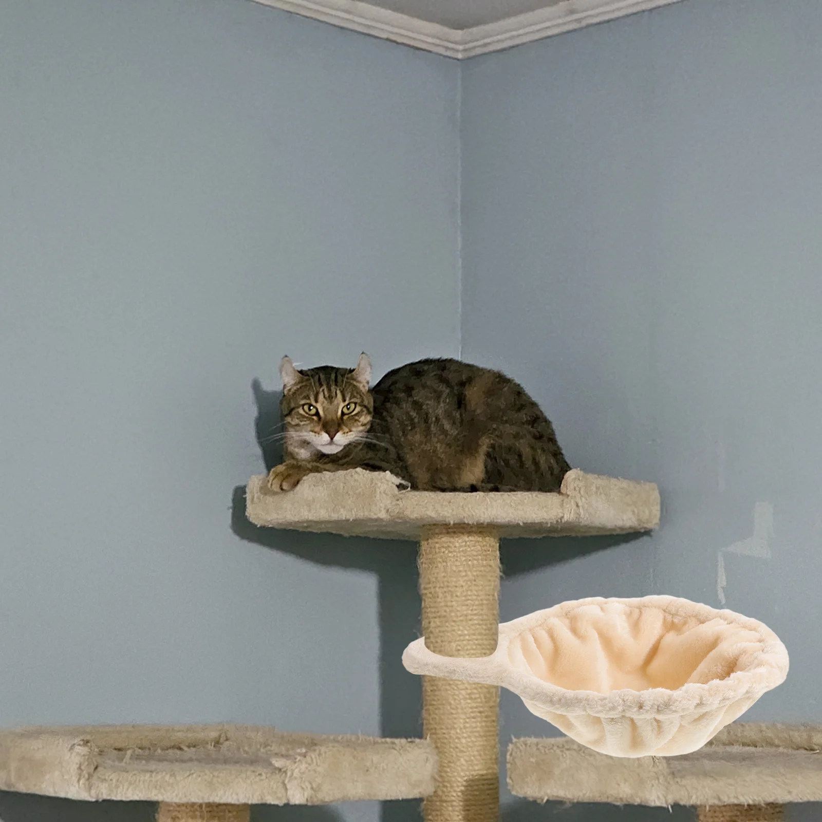 

1pcs Cat Tree Hammock Replacement 33Cm Soft Hanging Bed For Cats Durable Kitten Lounger Small Pet Hammock Attachment