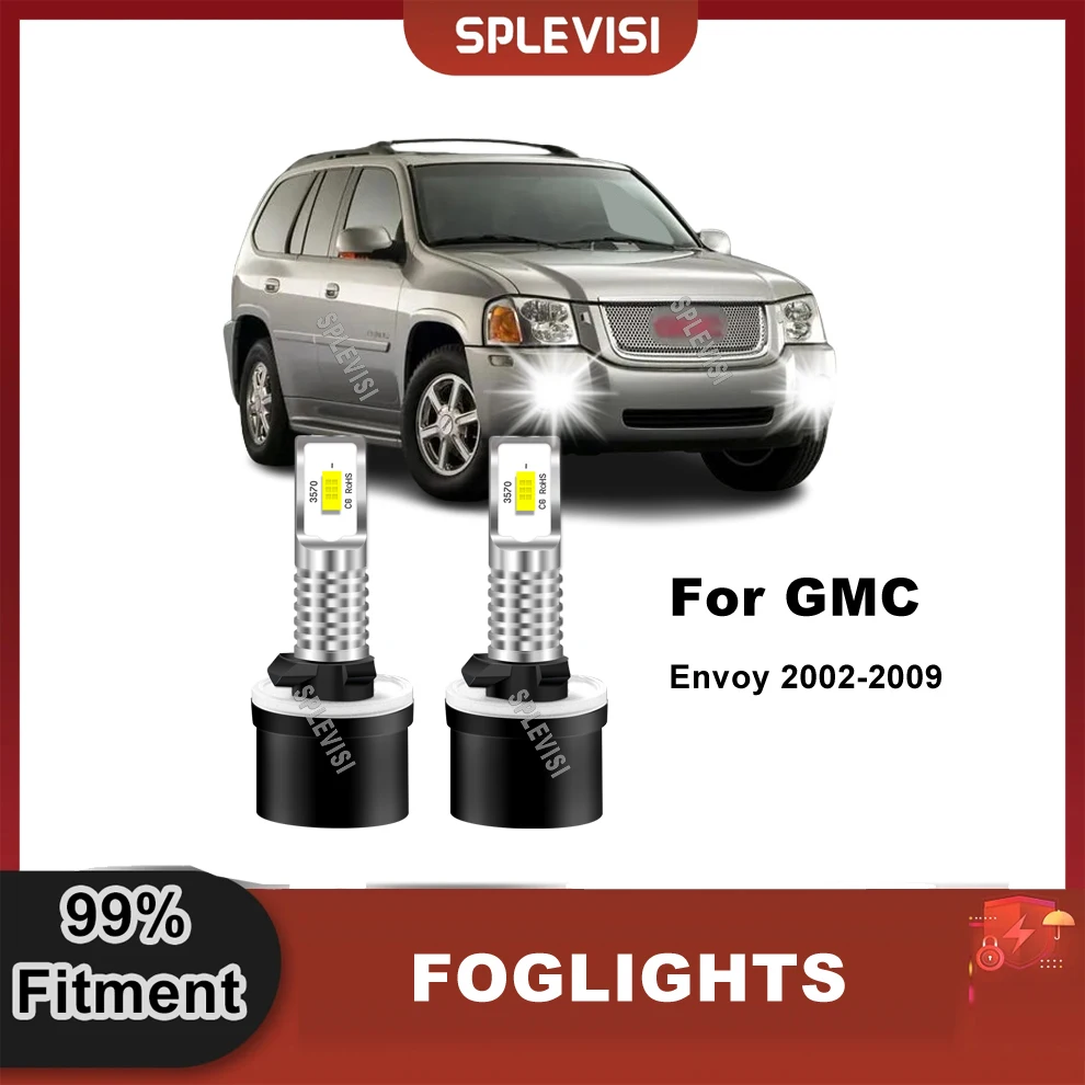 

2x Car LED Fog Light Bulbs HID White Replacement For GMC Envoy 2002-2009 Jimmy 1996-2005 bombillas led 880