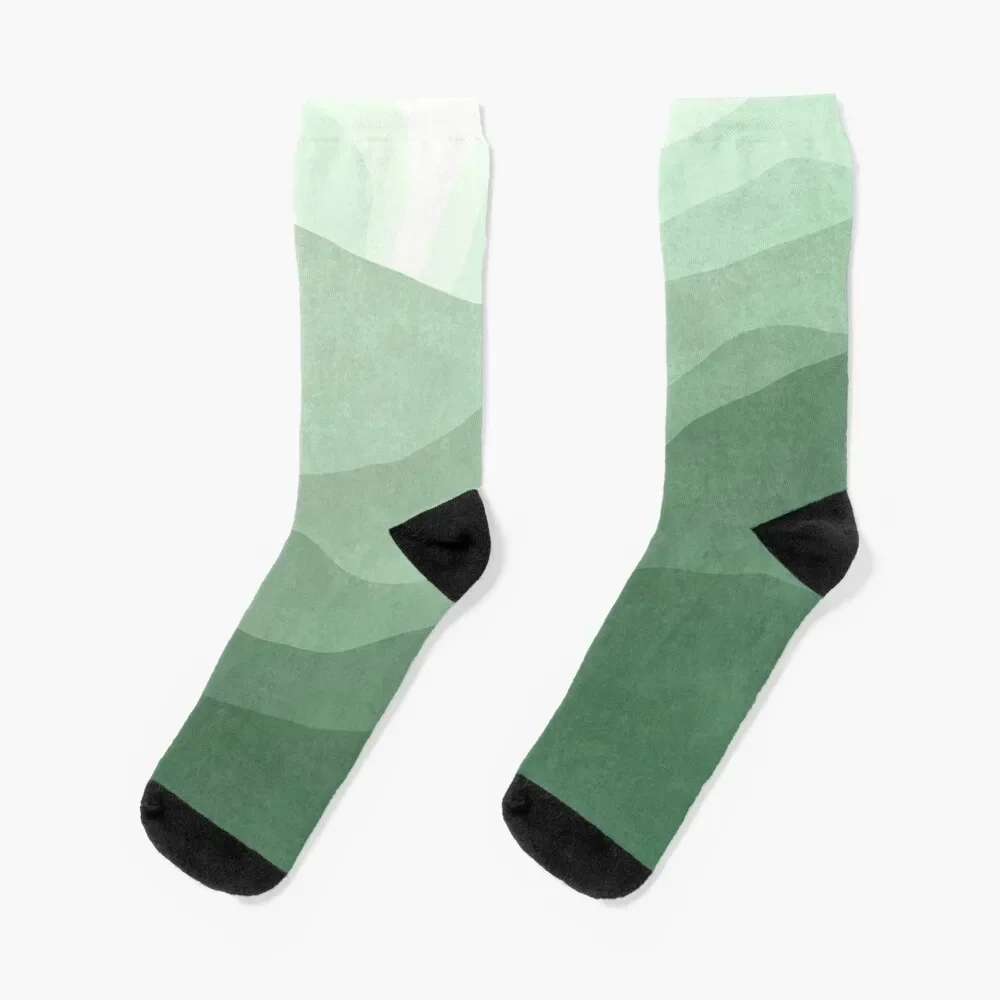 Green wave landscape Socks Soccer Antiskid soccer christmas gifts Non-slip Socks Woman Men's