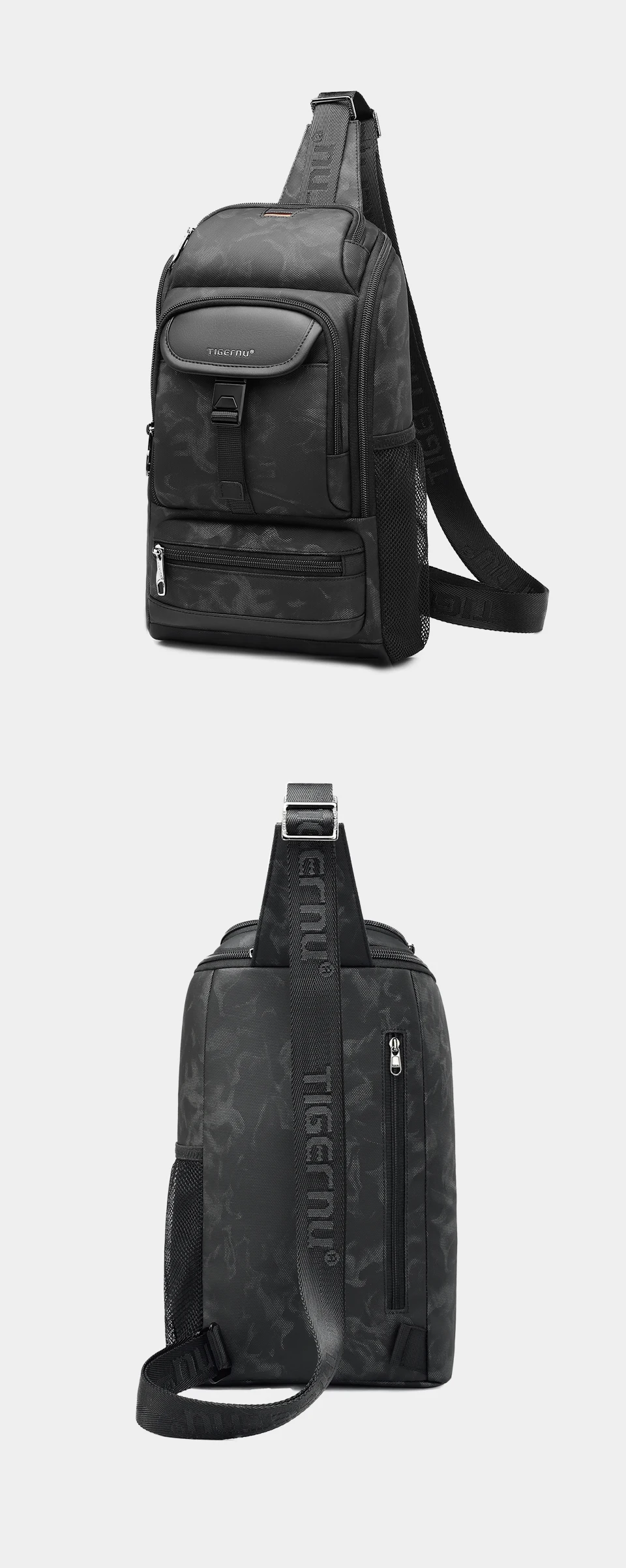 Tigernu Männer Mode Schulter Taschen Für Männer 9,7 11 zoll Ipad Tasche Brust Pack Männer Wasserdichte Große Kapazität Umhängetaschen mini Taschen – Detail 13