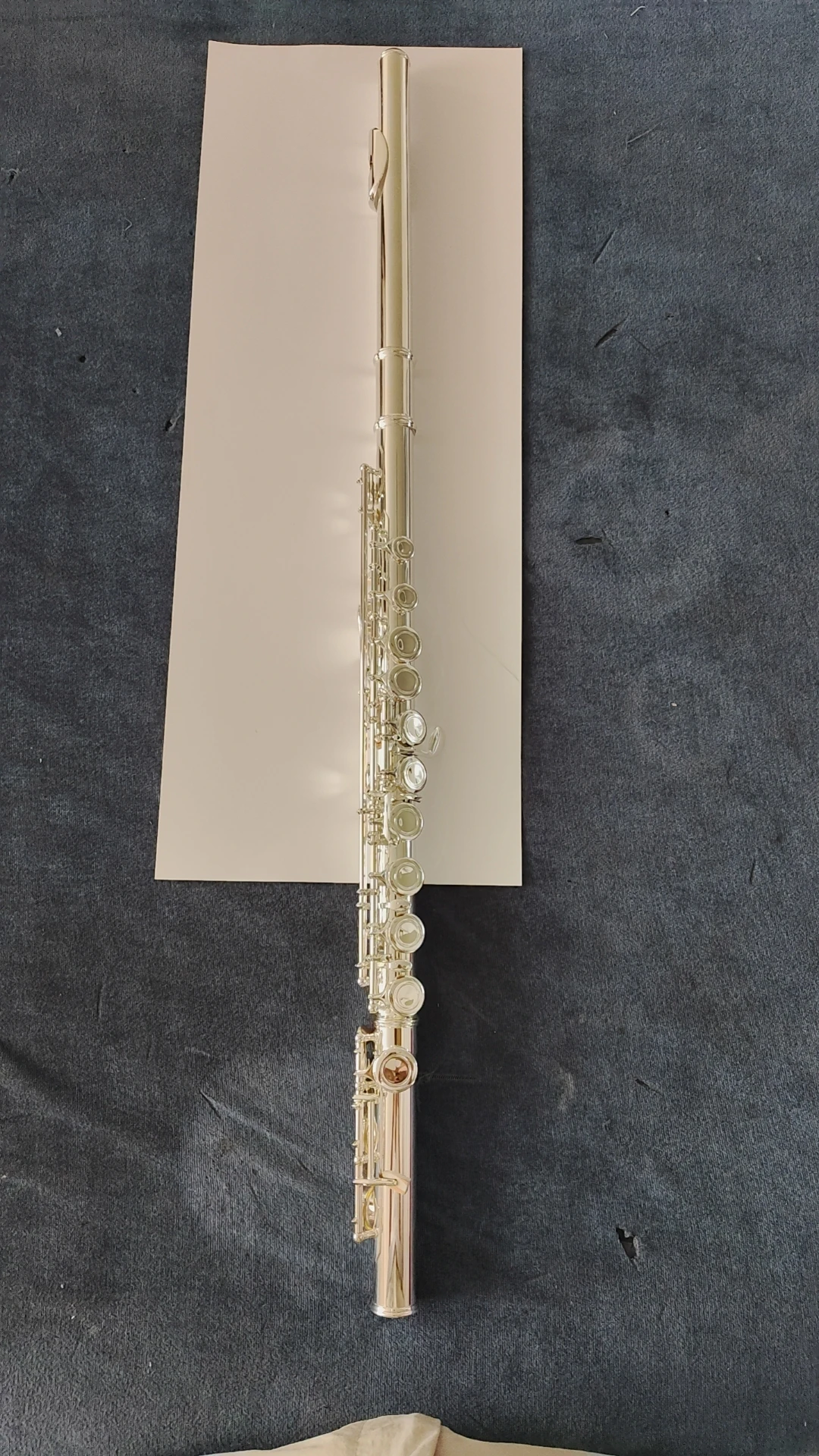 16 hole silver plated flute, 1 part