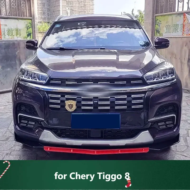 

New！ Front Bumper Spoiler for Chery Tiggo 8 Splitter Standard Regular Glossy Black Body Kit Skirt Lip