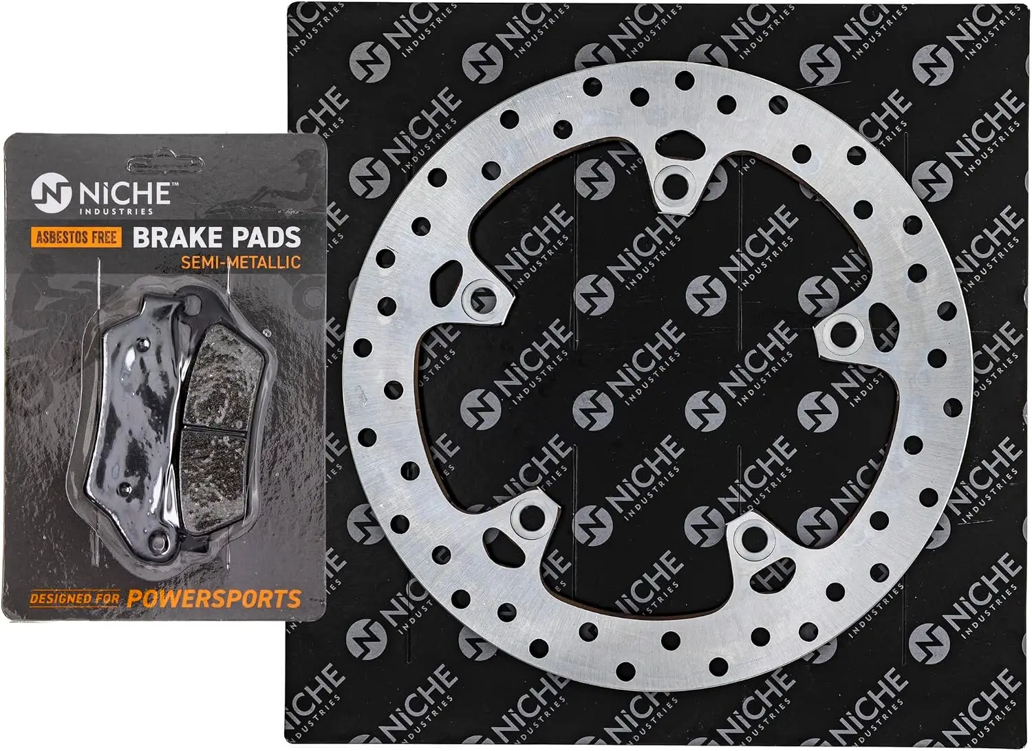 Rear Right Brake Rotor Pad Semi Metallic Kit For BMW 34217660281