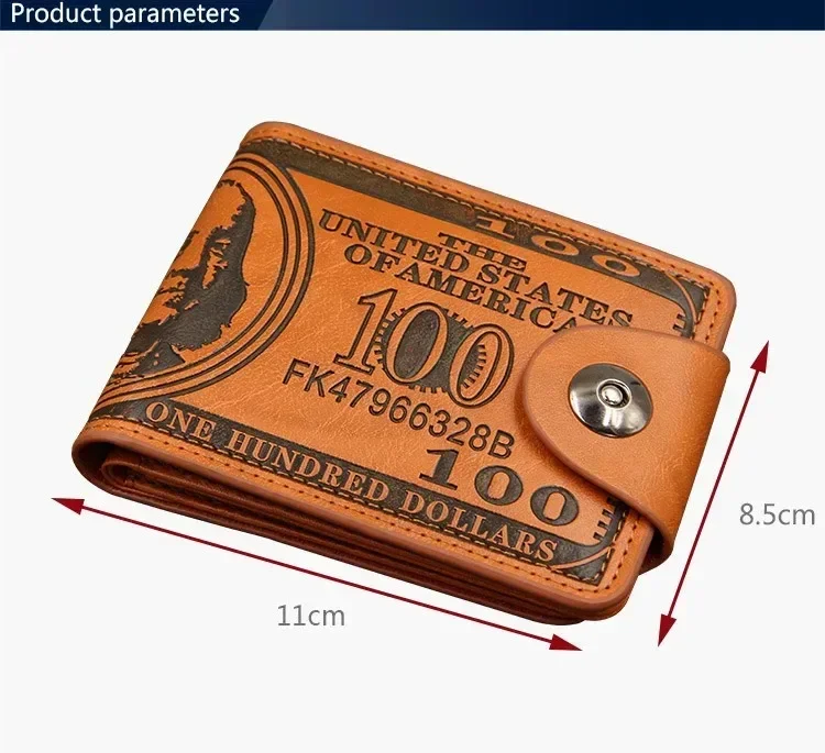 Monedero de hombre de cuero PU con nombre personalizado, nombre grabado, billeteras cortas de alta calidad para hombre, tarjetero, Clip pequeño para dinero en dólares