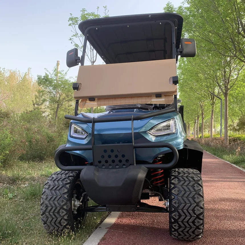 Manufacturer Can Customize 4-Wheel Golf Carts Stable And Durable Carts With Roof Ambient Lighting