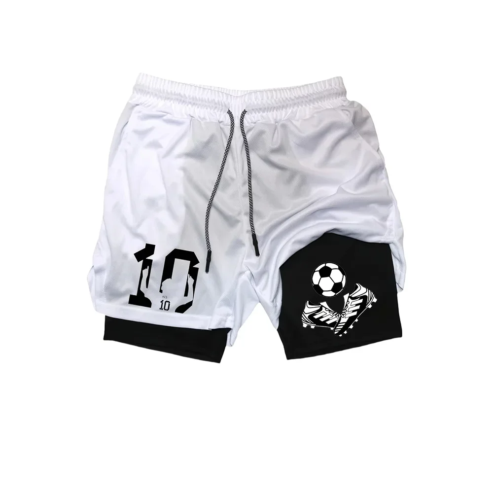 شورت رجالي اثنين في واحد؛ شورت رياضي من طبقتين؛ شورت للتدريب على صالة الألعاب الرياضية والجري لملابس الرجال. #4