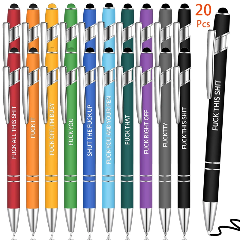 20Pcs Funny Pens Office Pens Funny Work Pens Adult Quotes Ballpoint Pens Negative Passive Complaining Pens for Colleague Gift