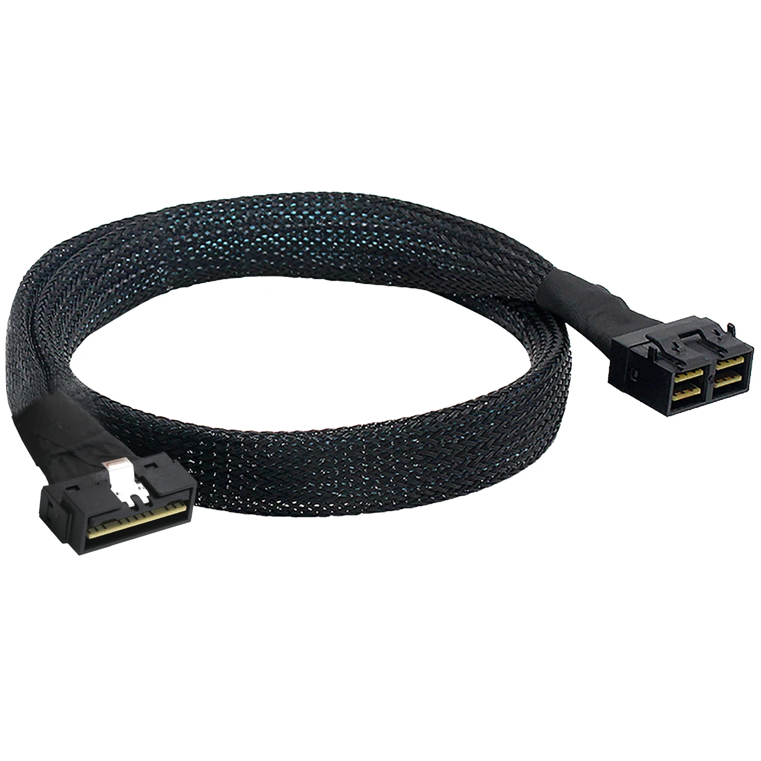 

PCIE Ultraport Slimline SAS4.0 LP Low profile SFF-8654 8i 74P to 2 in 1 Dual MINI SAS HD SFF-8643 8I 36P Server connection Cable