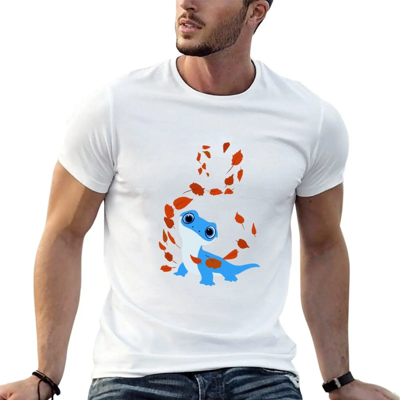 Burni, Blue Lizard T-Shirt hippie clothes oversizeds cotton t shirt men