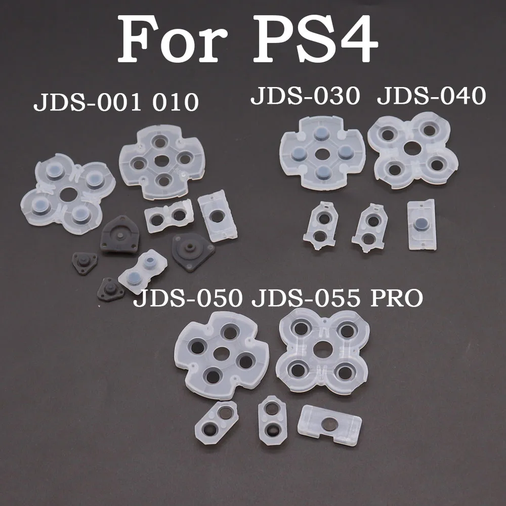 1Set For PS4 Controller JDS 001 JDS 010 JDS 030 040 JDM 050 055 Conductive Silicone Rubber Pads For PS4 L2 R2 Buttons