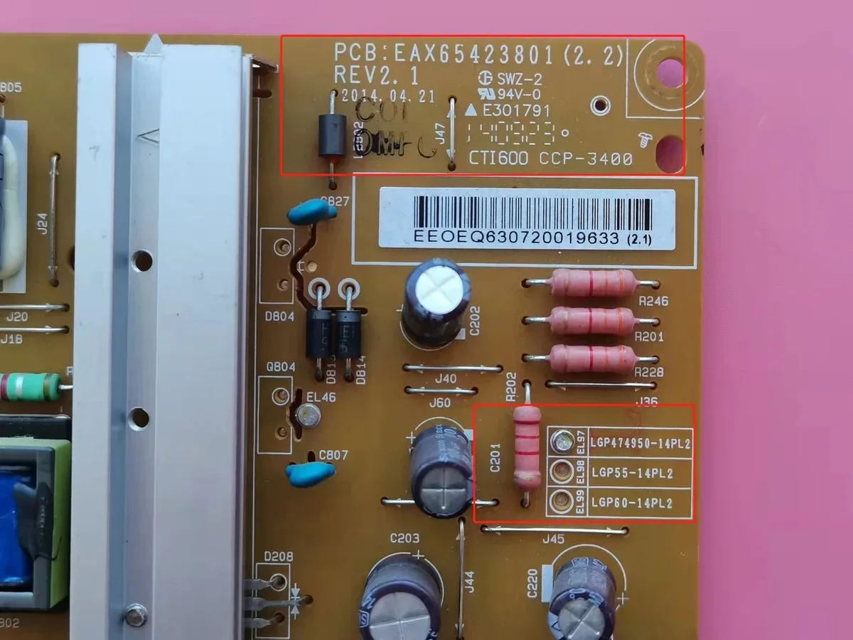 EAX65423801 LGP474950-14PL2 Power Supply Board FOR TV 47GB6310 EAX65423801（2.1）