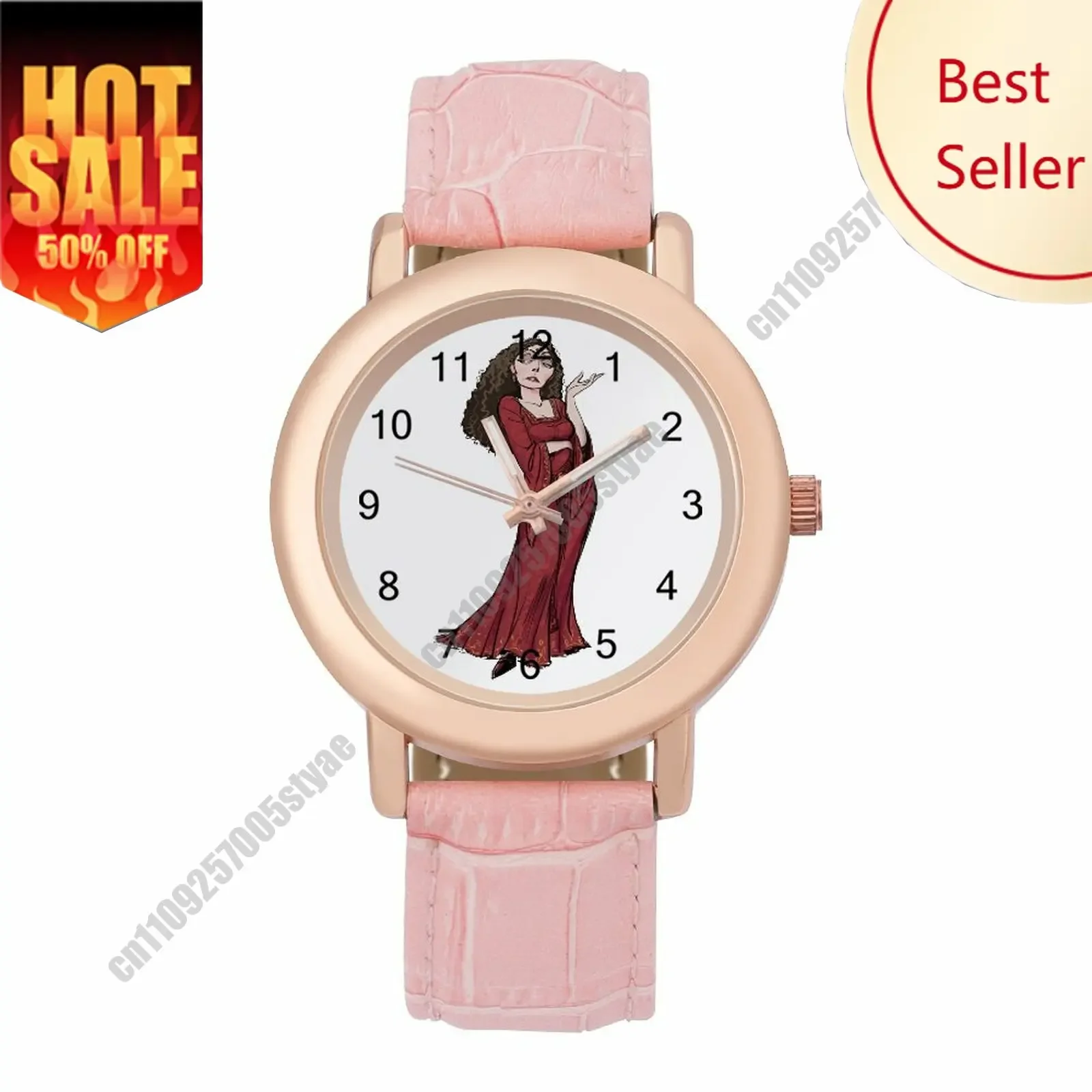

Mother Gothel Women Leather Strap Watch Disney Cartoon Custom Watch DIY Your Photos Logo Holiday Birthday Anniversarie